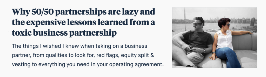 Bad business partnership